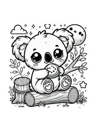 Spielendes Koala Baby Kawaii