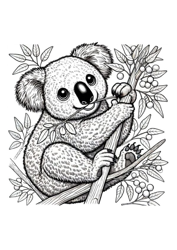Süßer Koala im Baumwipfel