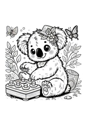 Süßer Koala mit Hut