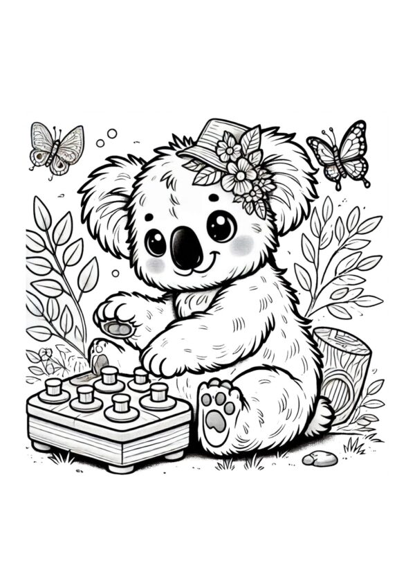 Süßer Koala mit Hut