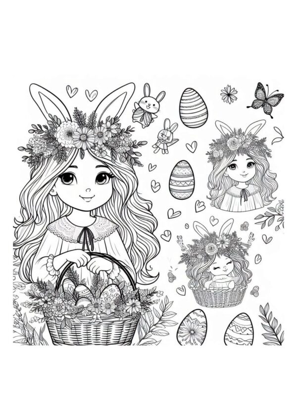 Ostern Malvorlage für Mädchen