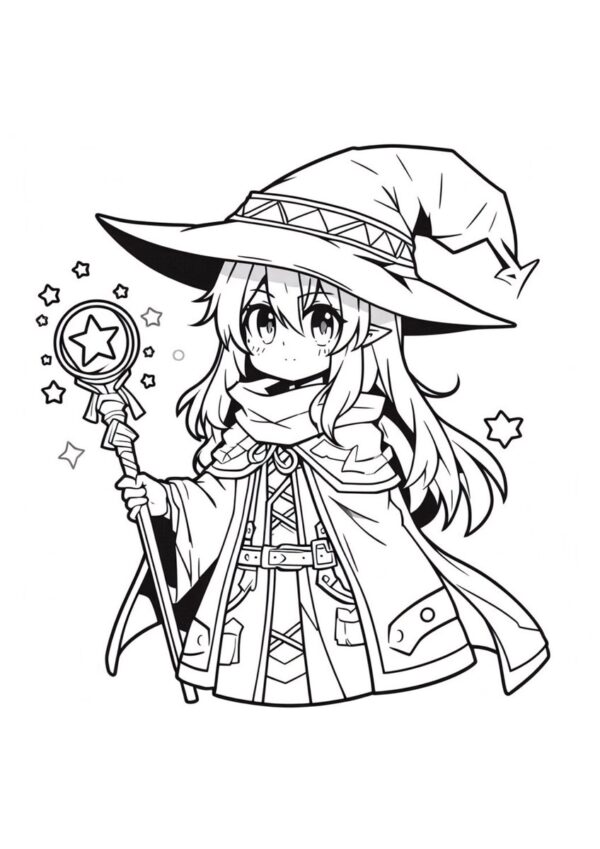 Süße Anime Magierin