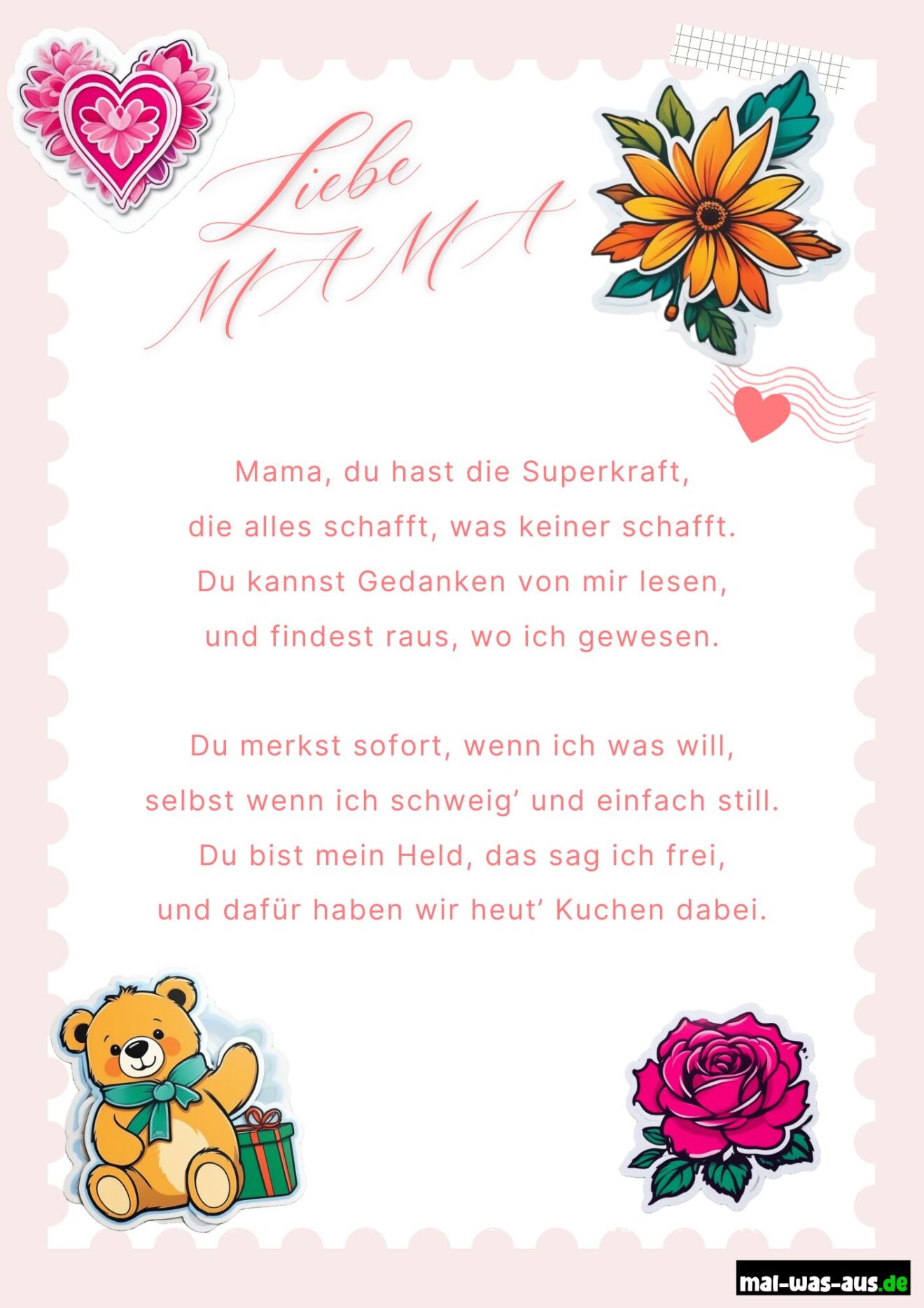 Erstaunlich Texte Fr Mamas Ebenbild